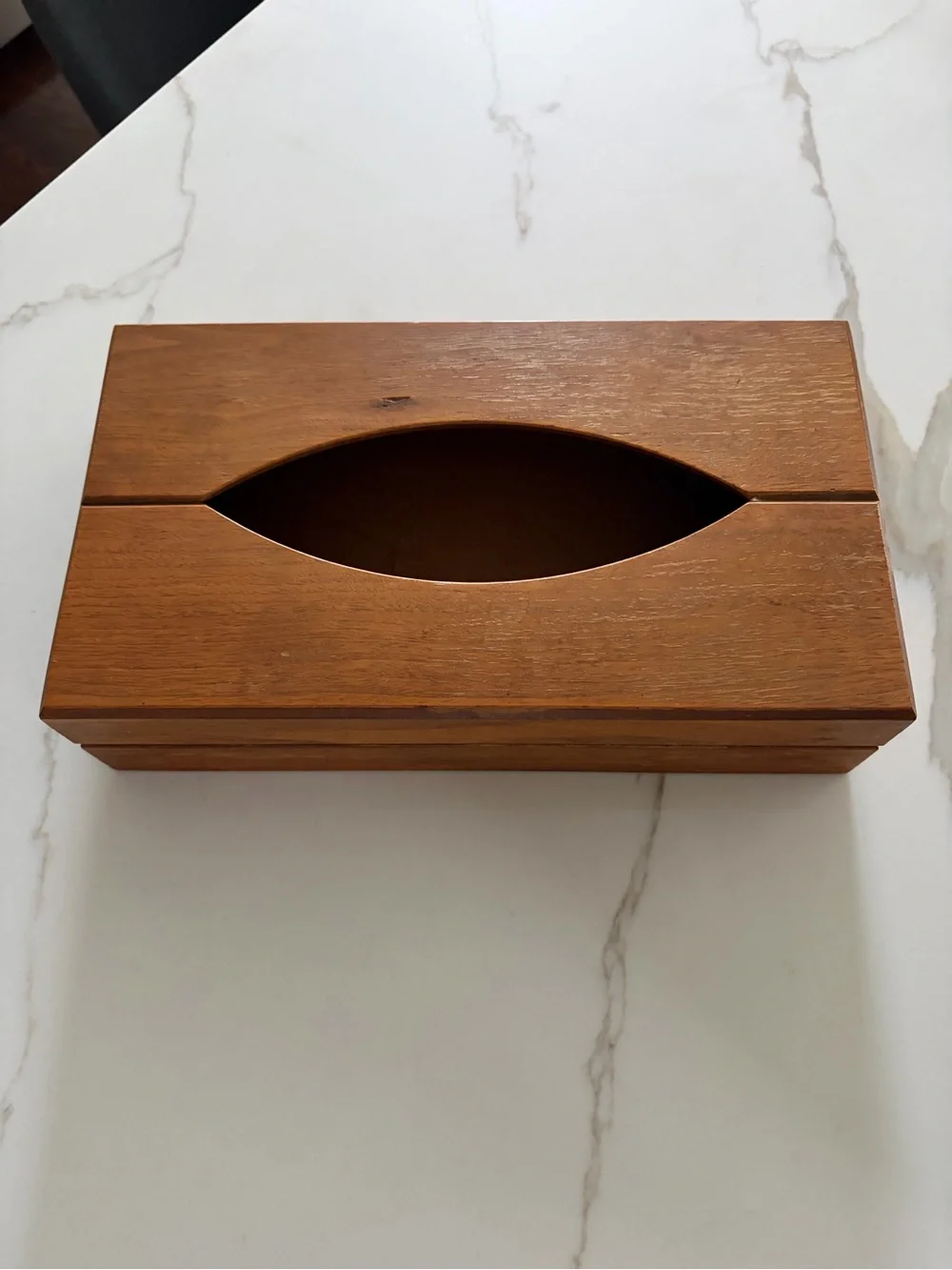 Mid Century Modern Wooden Tissue Box Cover MCM Original